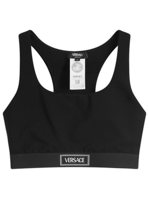 Versace Box Logo Sports Crop Top