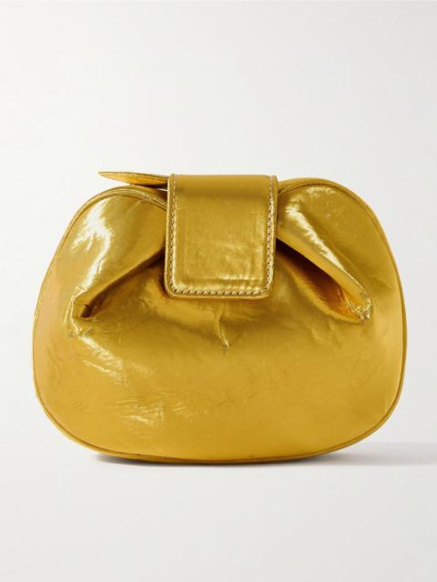 Soft Demi lamé clutch Gold
