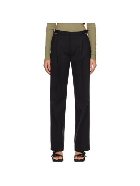Black Safety Slider Trousers