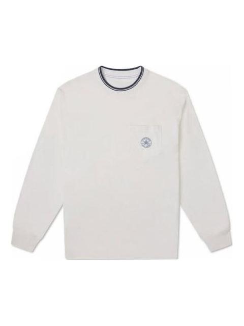 Converse Retro Chuck Long Sleeve Slub Pocket T-Shirt 'White' 10025986-A02