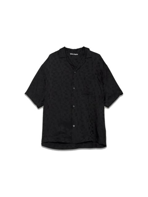 Palm Angels Monogram Bowling Shirt Black/Black