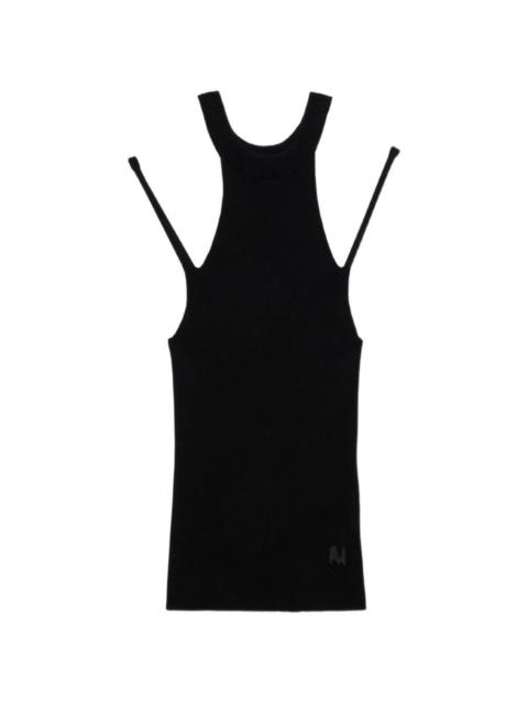 cut-out ribbed tank top