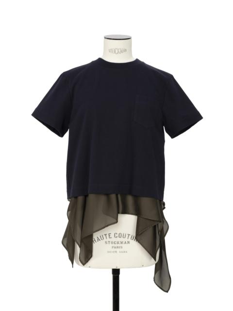 Satin x Cotton Jersey T-Shirt