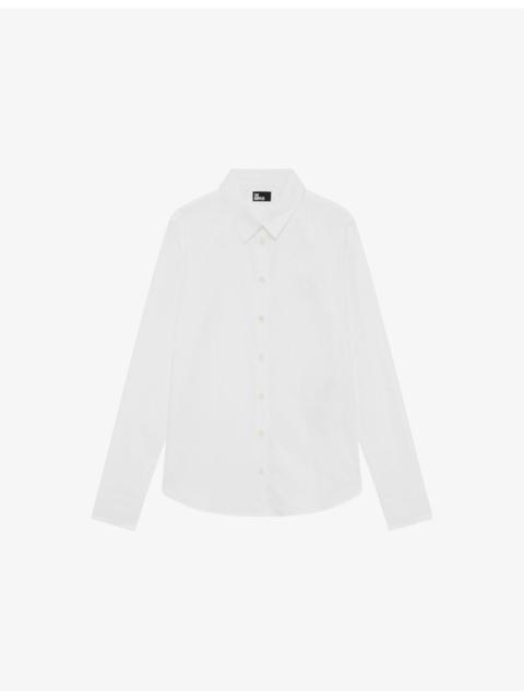 Collared Long-Sleeve Cotton Shirt