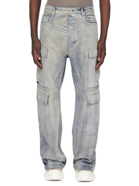 Straight-Leg Cargo Jeans Gray