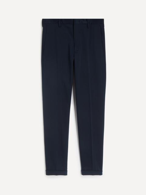 Slim-Fit Washed Navy Stretch-Cotton Chino Trousers