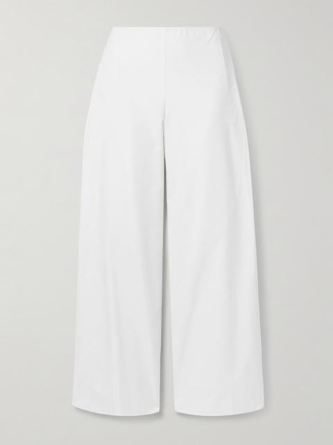 Cotton-sateen Wide-leg Pants