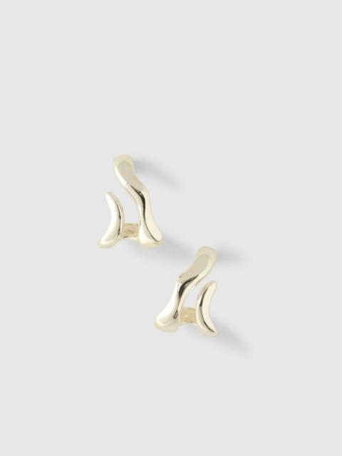 Sculptural Wraparound Double Hoop Earrings