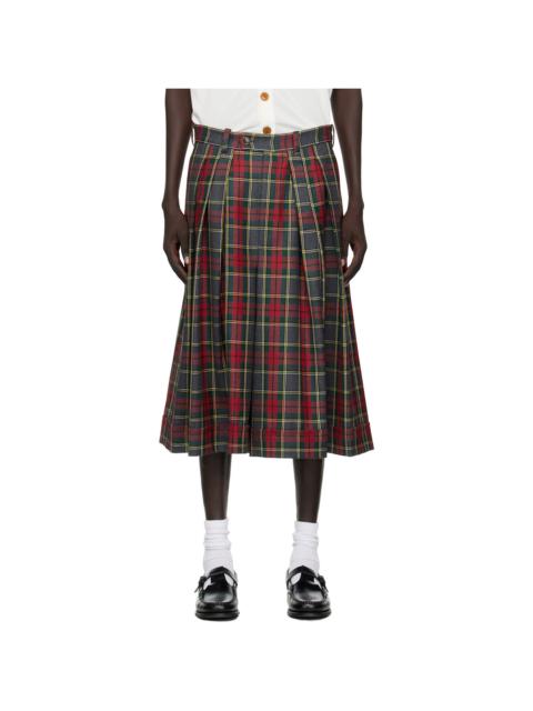 Red & Green Culottes Shorts