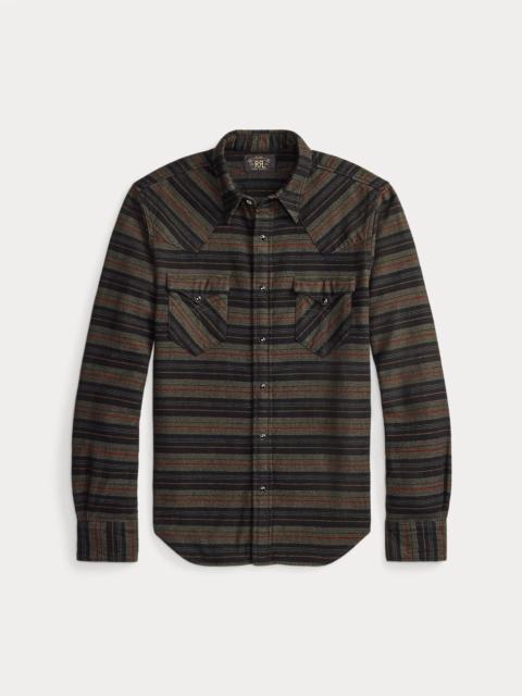 Slim Fit Plaid Twill Western Shirt