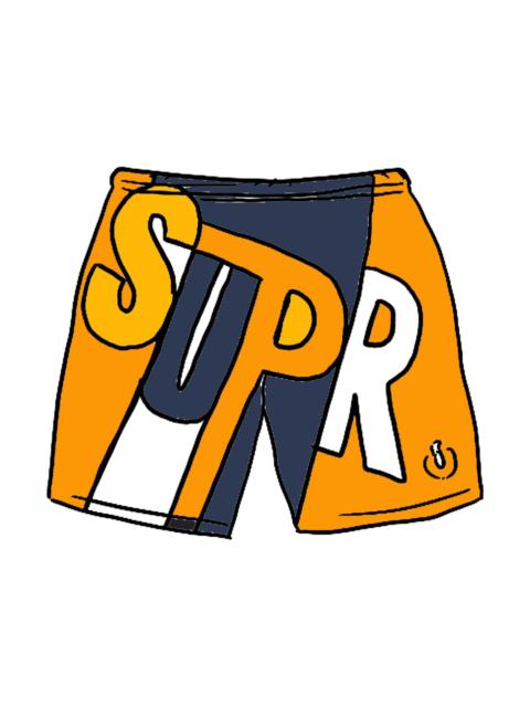 Supreme Big Letter Water Short Dark Orange