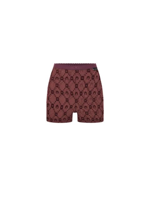 Moonogram Mesh Flock Biker Shorts