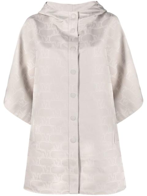 monogram jacquard satin coat