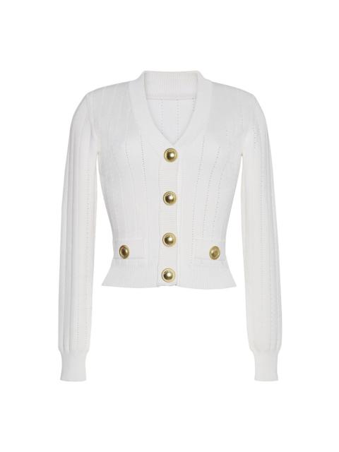 Lavira Cardigan
Statement Gold Buttons Add A Luxe Vintage Feel To This New Staple