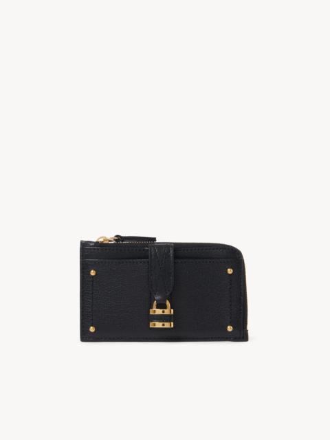 SMALL PADDINGTON PURSE WITH CARD SLOTS IN GRAINED LEATHER