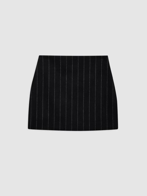 Tierra Skirt - Dark Grey Pinstripe