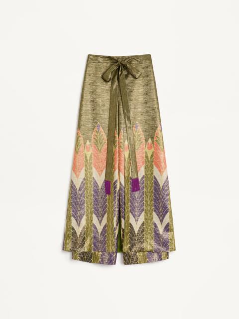 LUREX PANTS WITH VOYAGE IMAGINAIRE PRINT