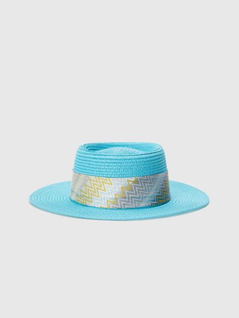 Missoni Straw hat with zigzag-patterned band 