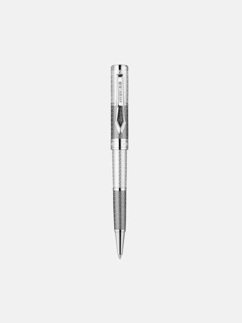 Roberto Cavalli Chevron Ballpoint Pen, Two Tone Silver & Gun Color