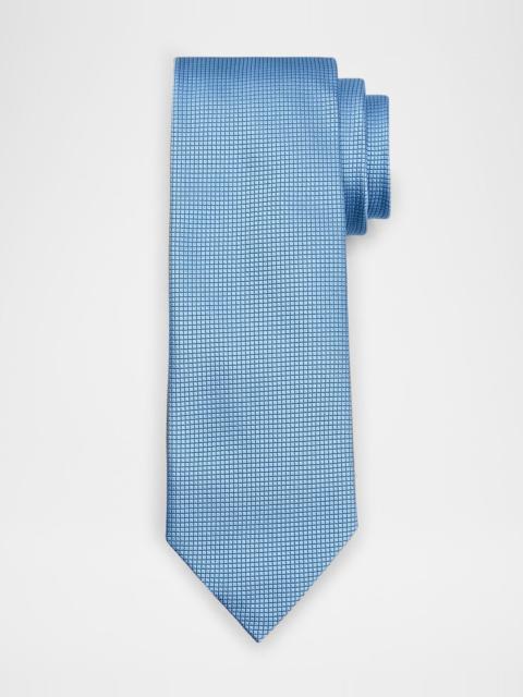 Men's Tonal Micro-Grid Tie