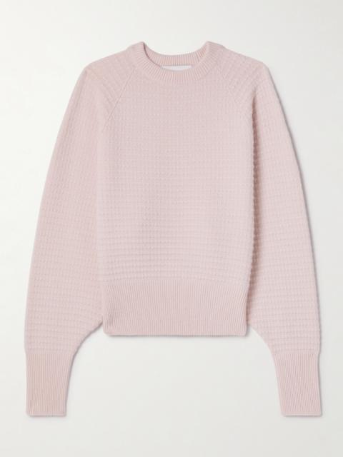 Waffle-knit Merino Wool And Cashmere-blend Sweater