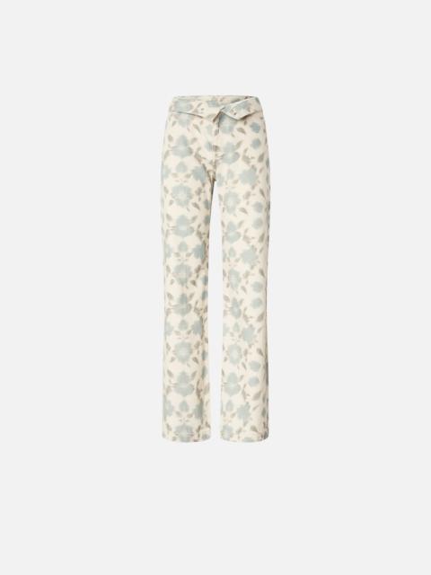 WIDE-LEG TROUSERS WITH COTTAGE FLOWER PRINT