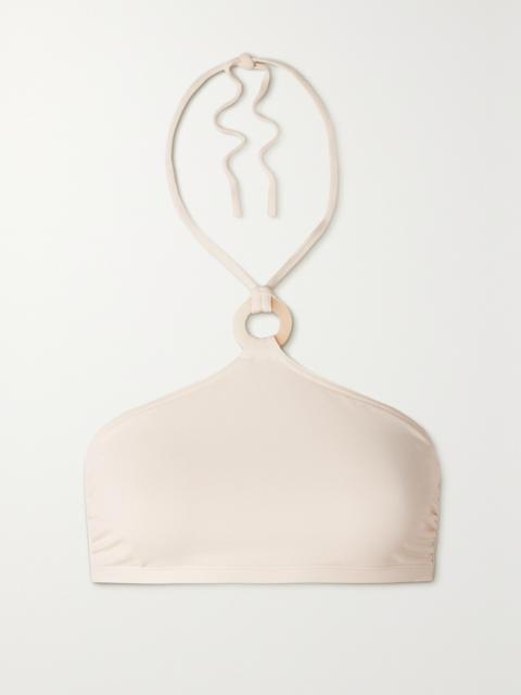 Pleine Lune Galaxie Embellished Halterneck Bikini Top