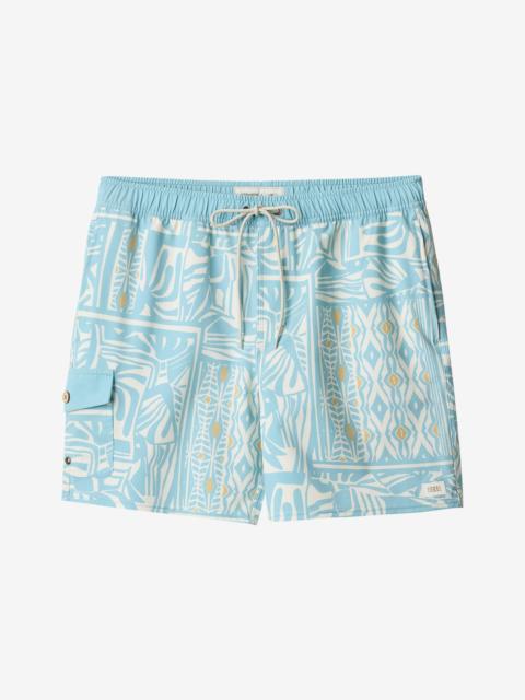 Hermosa Retro 17" Elastic Waist Swim Trunks