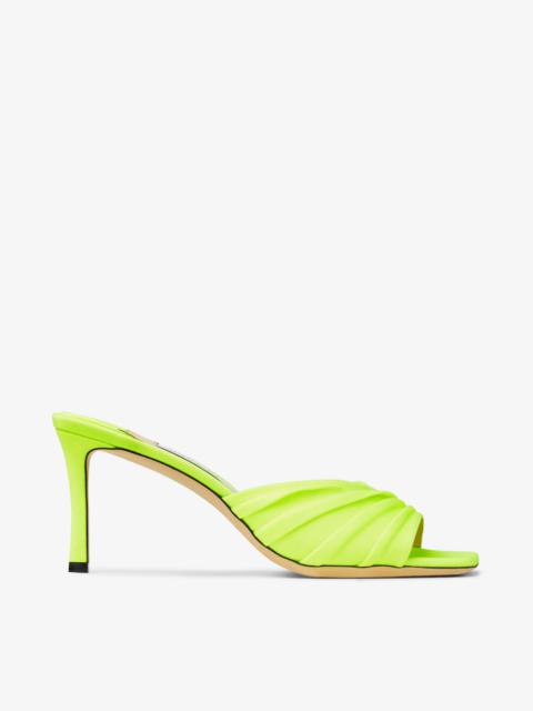 Basil Mule 75
Neon Apple Green Glossy Jersey Mules