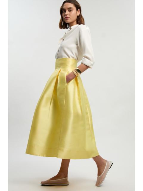 Twill Woven Prom Maxi Skirt