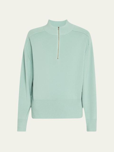 Half-Zip Wool-Cashmere Pullover