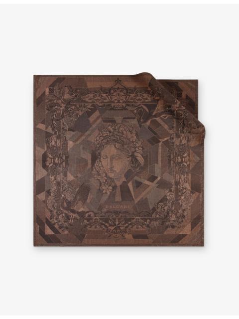 Polychroma Lux Printed Square Silk-Twill Scarf