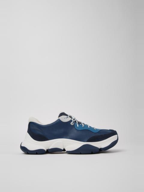 Multicolor Leather and Nubuck Sneakers for Men.