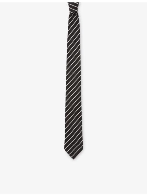 Striped Slim Woven Tie