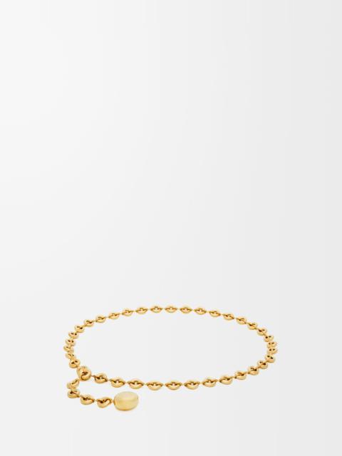 Donut chain belt in brass