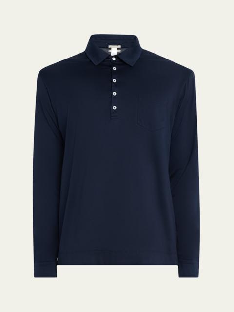 Men's Ischia 2 Long-Sleeve Pocket Polo Shirt