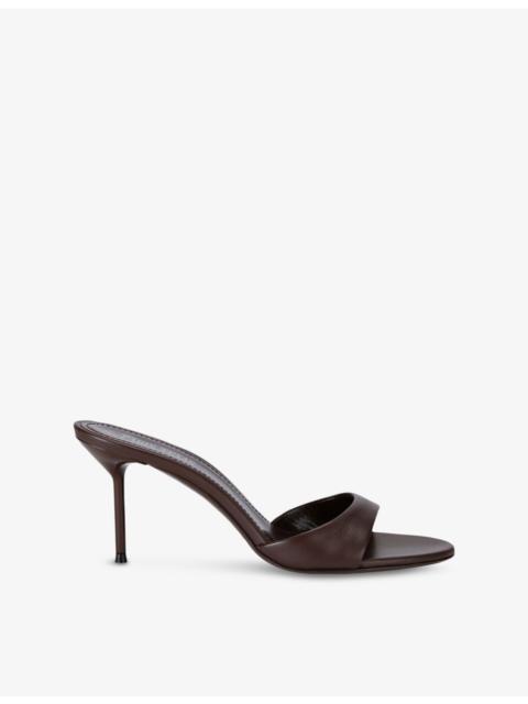 Lidia 70 Heeled Leather Mules
