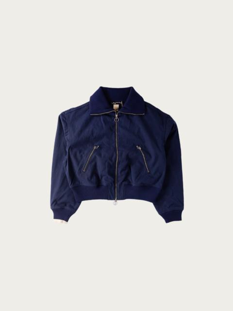 Water-Repellent Canvas ZIP-UP Blouson - Navy