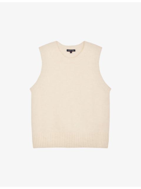 Namaste ribbed-collar stretch-knitted sweater vest