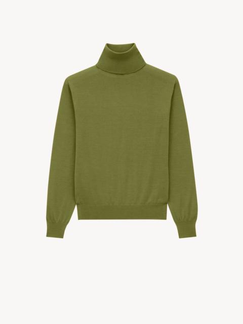 TURTLENECK SWEATER IN CASHMERE, WOOL AND SILK