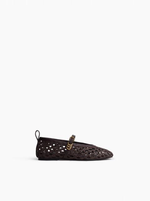 Spire Woven Faux Leather Mary Janes
