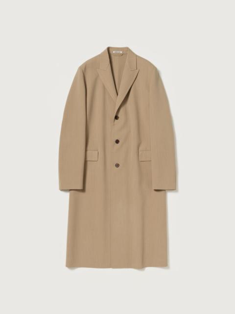 STRUCTURED WOOL GABARDINE HAND SEWN COAT