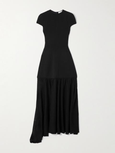 Sienna Asymmetric Wool-blend Maxi Dress