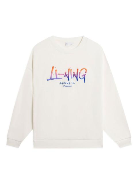 Li-Ning Anything Is Possible Graphic Sweatshirt 'Creamy White' AWDSF75-8