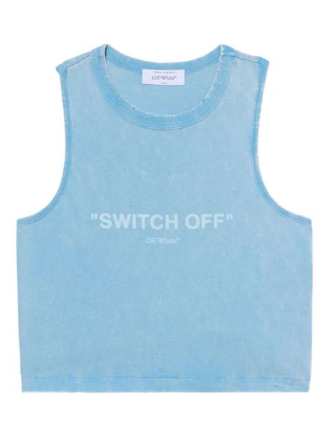 Switch Off cotton sleeveless tank top