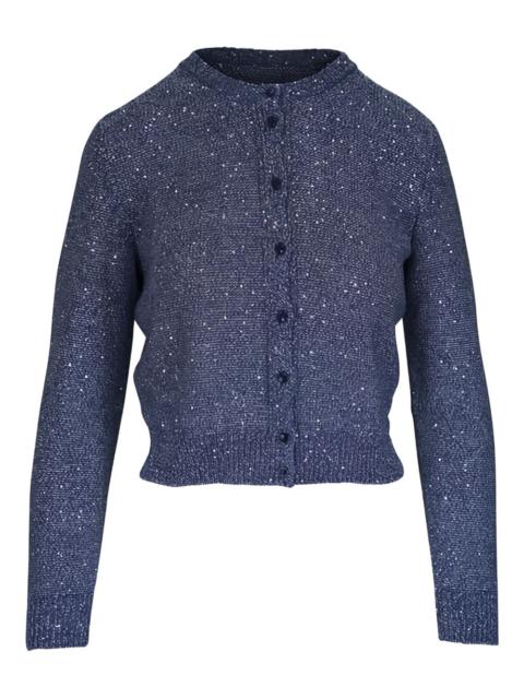 button-front sequinned cardigan
