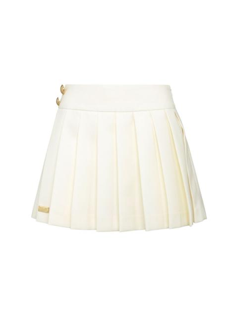 wool marine plissé skirt