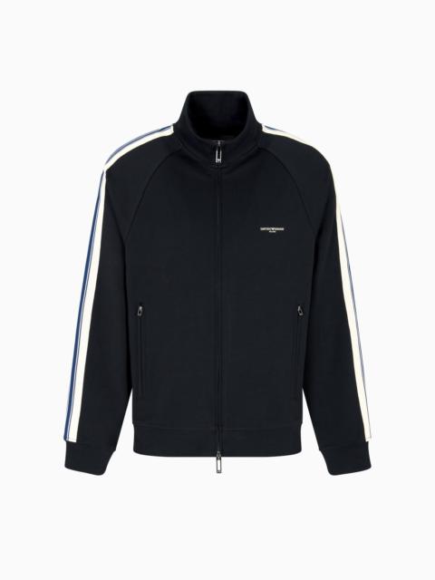 ASV FULL-ZIP SWEATSHIRT IN JERSEY WITH CONTRASTING BANDS