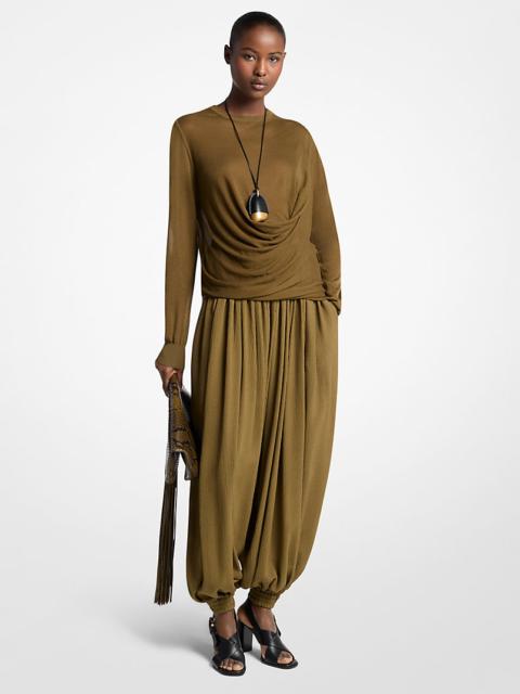 Draped Gauze Sweater