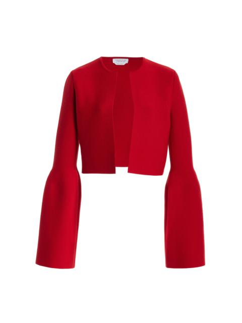 Katlin Knit Jacket in Scarlet Red Merino Wool
